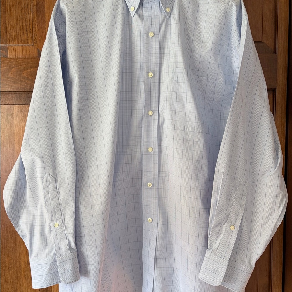 Jos. A. Bank Light Blue Grid Dress Shirt